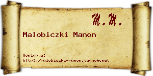 Malobiczki Manon névjegykártya